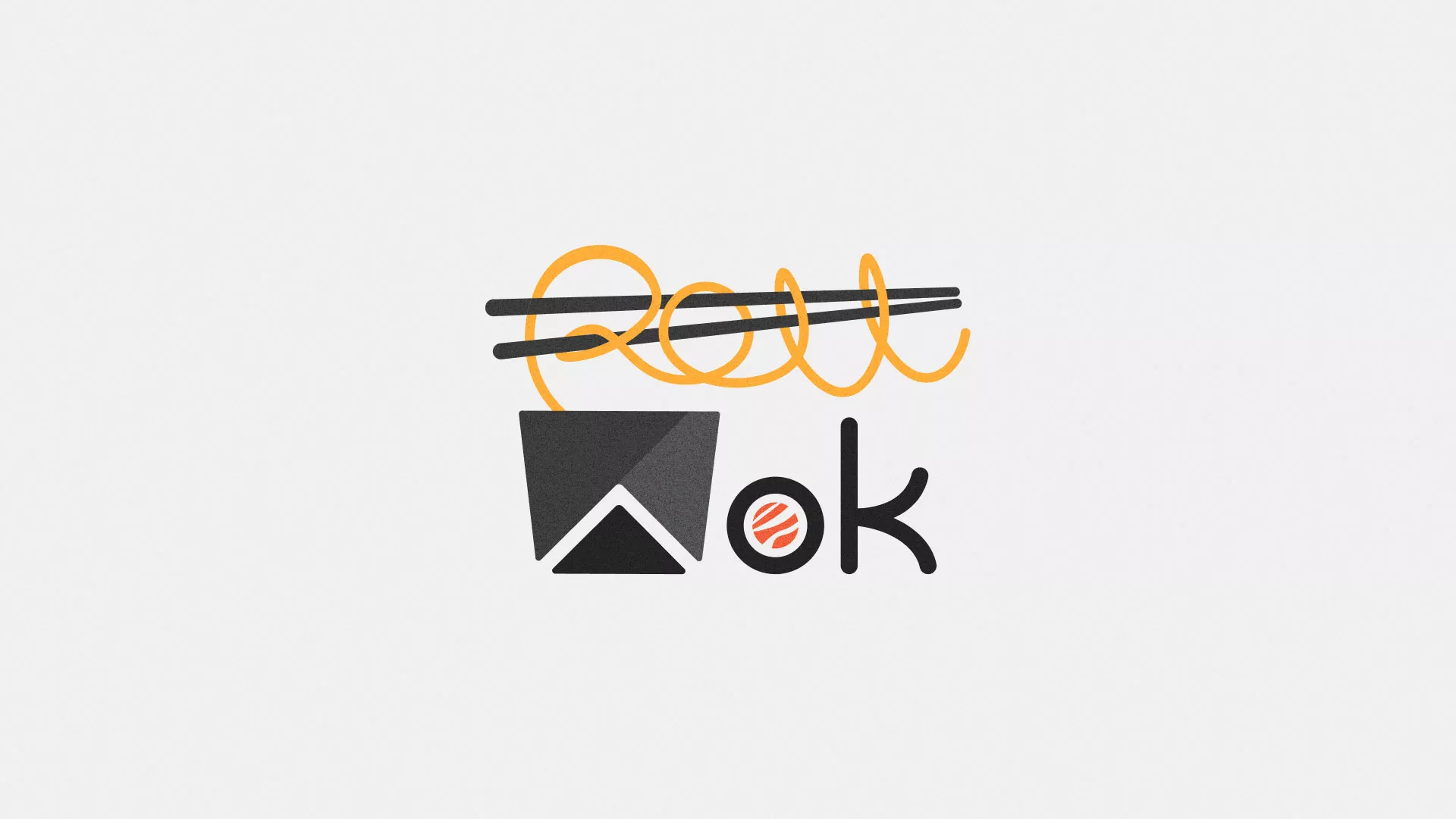 Разработка логотипа суши-бара «Roll Wok Club» в Петрозаводске